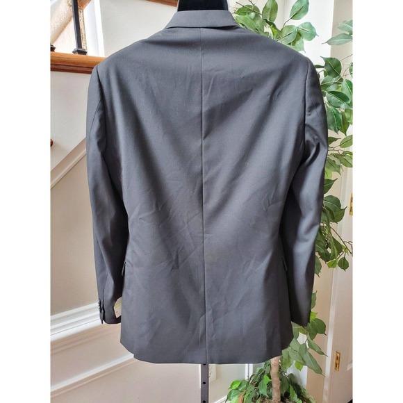 Alfani Men Black Long Sleeve Single Breasted Two Buttons Fitted Blazer Size 38L - Picture 6 of 12